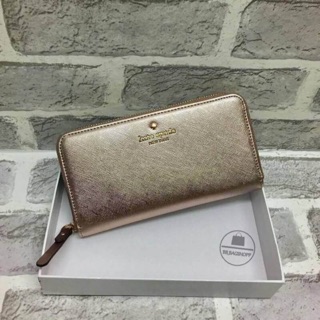 KATE SPADE NEW YORK LONG WALLET (outlet) สีทอง