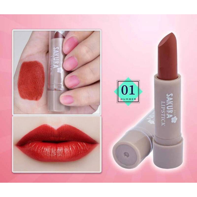 product-details-of-พร้อมส่ง-ลิปสติก-เนื้อแมท-ลิปสติกกันน้ำ-sakura-matte-lipstickเครื่องสำอางno813