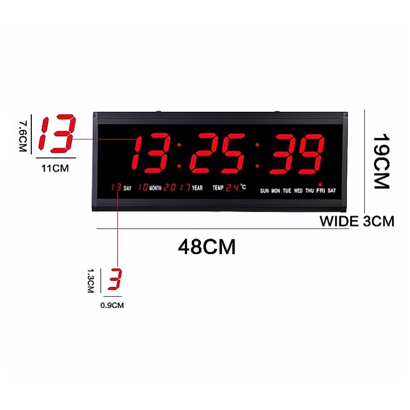 ภาพหน้าปกสินค้านาฬิกาดิจิตอล(JH4819) 48x19x4.5cm นาฬิกา ตั้งโต๊ะ LED DIGITAL CLOCK นาฬิกาแขวน นาฬ จากร้าน c.dailynecessities บน Shopee