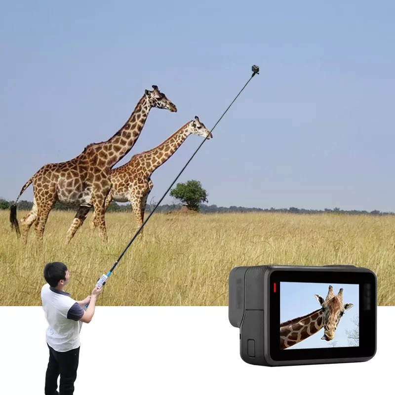 ภาพสินค้าไม้เซลฟี่ TELESIN ยาว 2.7 เมตร Super Long Selfie Stick สำหรับกล้อง GoPro HERO BLACK 4 5 6 7 SJCAM Xiaomi Yi ยาว 270 cm จากร้าน yoyocam บน Shopee ภาพที่ 3