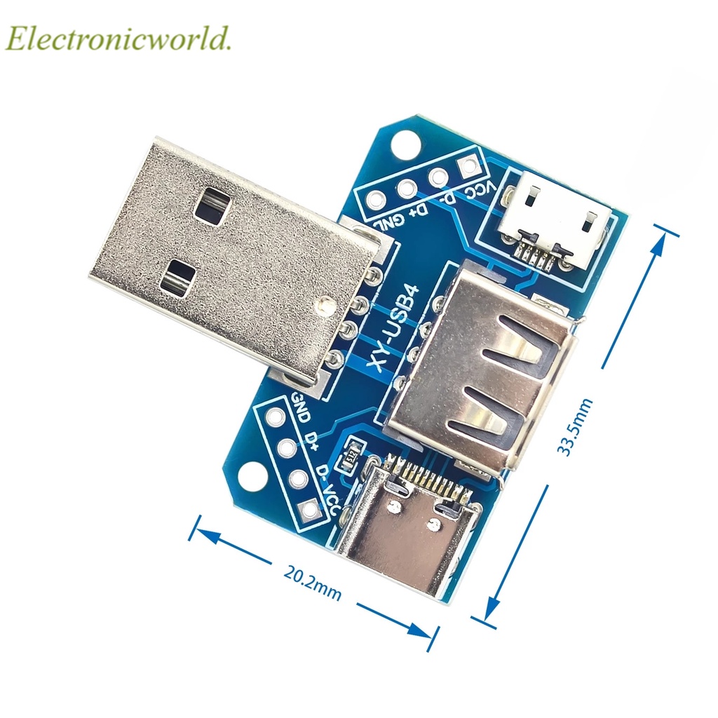 usb-head-switchboard-usb-เชื่อมต่อ-to-type-c-micro-usb-female-usb-2-54-4p-อะแดปเตอร์ทดสอบกระแสไฟฟ้า