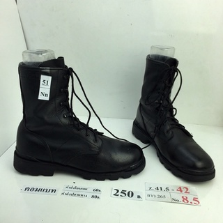 ภาพขนาดย่อของสินค้ารองเท้าคอมแบท Combat shoes หนังสีดำ สภาพดี ทรงสวย มือสอง คัดเกรด ของนอก