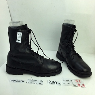 รองเท้าคอมแบท Combat shoes หนังสีดำ สภาพดี ทรงสวย มือสอง คัดเกรด ของนอก