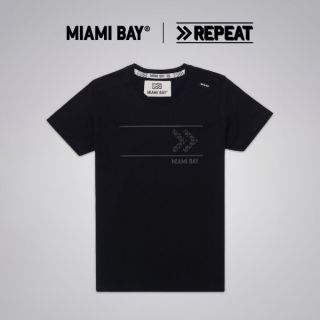 Miami Bay เสื้อยืด รุ่น Repeat สีดำ