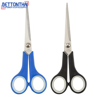 Deli 6003 Scissors กรรไกร 2 สี ขนาด 175 mm (6 4/5 นิ้ว) คละสี 1 ชิ้น ยี่ห้อ Deli กรรไกร กรรไกรอเนกประสงค์ กรรไกรสแตนเลส