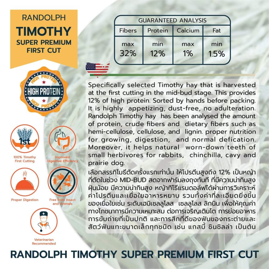 catholiday-หญ้าแห้ง-randolph-เกรดซุปเปอร์พรีเมียม-สำหรับกระต่าย-และสัตว์ฟันแทะ