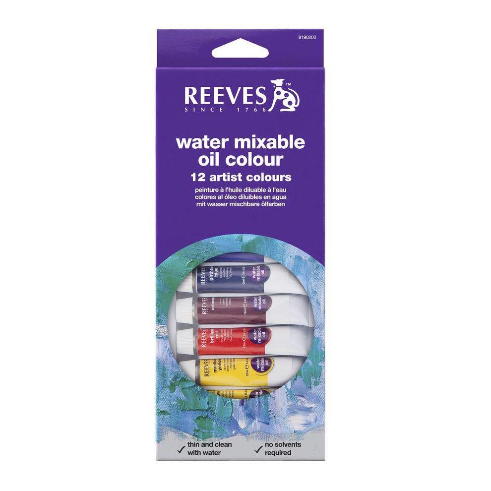 สีน้ำมัน ชุด 12 สี Reeves (รีฟ) Oil Colour | Shopee Thailand