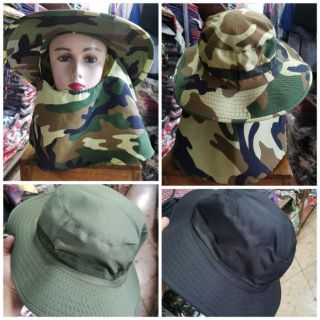 ภาพขนาดย่อของภาพหน้าปกสินค้าหมวกกันแดด​ หมวกตกปลา​ หมวกคลุมหน้า จากร้าน aomsin_sock บน Shopee