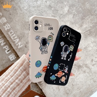 เคสโทรศัพท์มือถือ TPU นิ่ม ขอบตรง ลายการ์ตูนนักบินอวกาศ สําหรับ Infinix Note 10 Note7Lite Note11 Note11 Pro Note 11S Note10Pro Note 8 Note 10 Note 8i Smart 3Plus