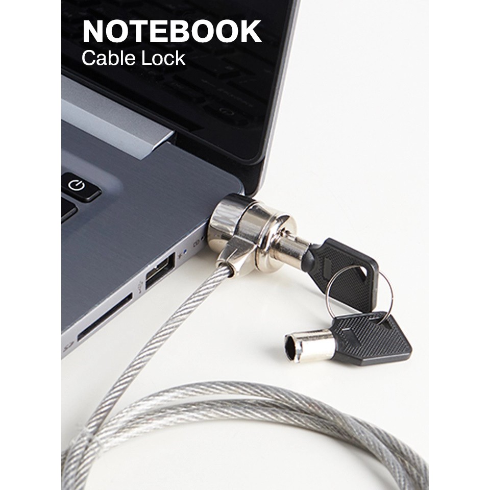 สายล็อคคอมพิวเตอร์โน้ตบุค Notebook Cable Lock (ส่งฟรี) | Shopee Thailand