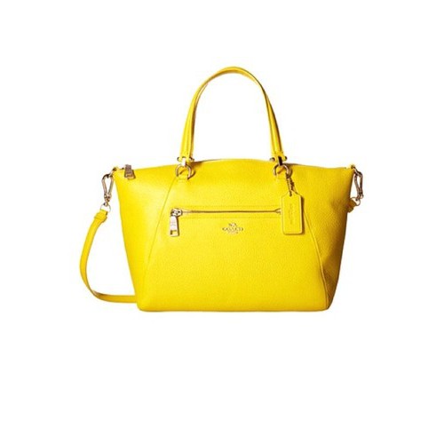 กระเป๋า-coach-prairie-satchel-in-pebble-leather-yellow