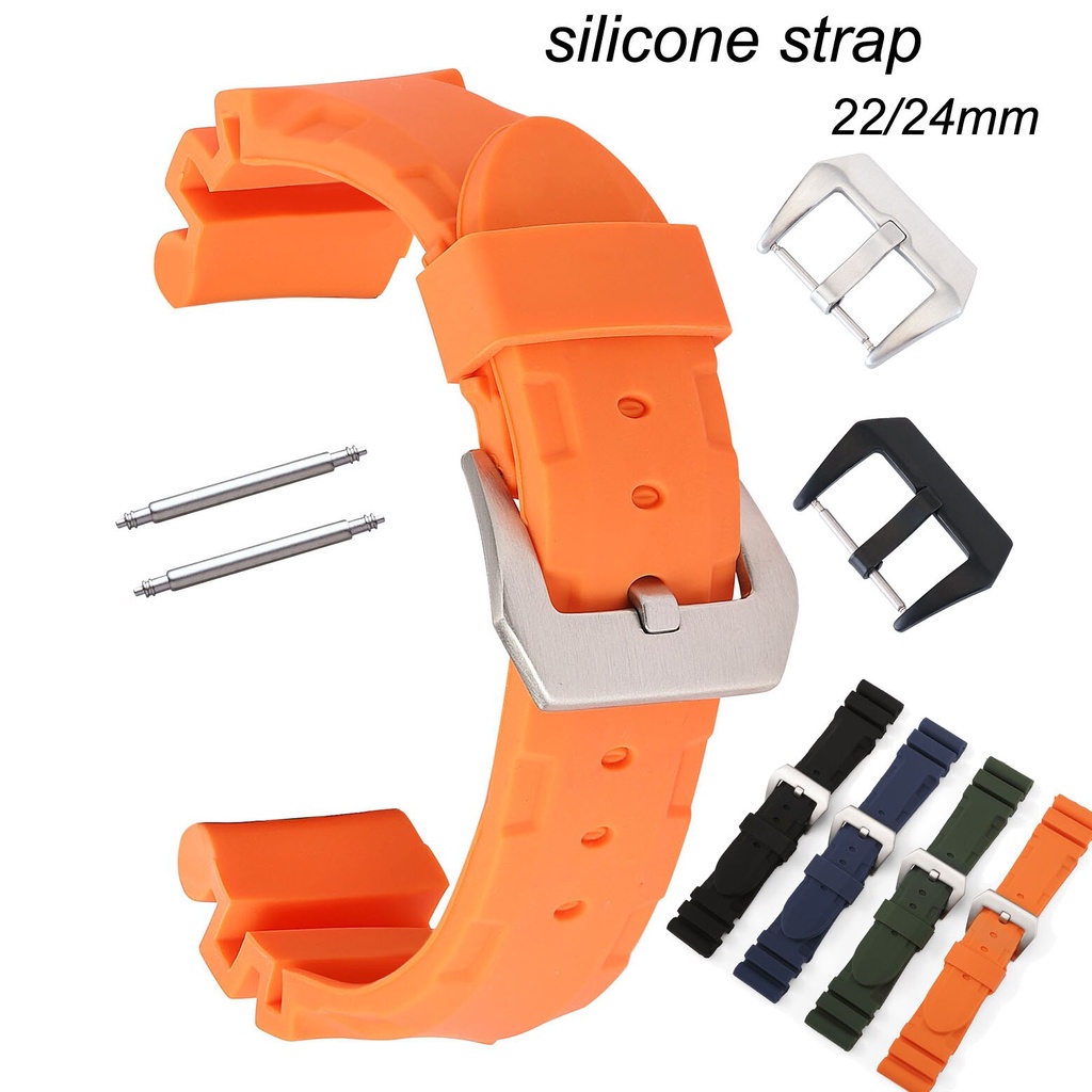 22mm-24mm-silicone-replacement-watch-band-watch-strap-soft-sports-rubber-watchband-wrist-bracelet-black-silver-buckle-with-pins