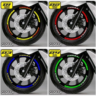 พร้อมส่ง สติกเกอร์ติดขอบล้อรถยนต์ สําหรับ Honda Forza 250 Variations 14 และ 15 นิ้ว AR-01