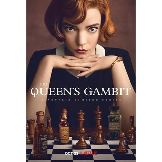 โปสเตอร์ซีรีส์ The Queens Gambit เดอร์ ควีน แกมบิท TV Series Poster รูปภาพ ภาพติดผนัง โปสเตอร์หนัง โปสเตอร์ภาพพิมพ์