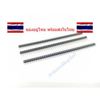 (071) Pin Header Dip Straight Single Row 1X40PIN (ก้างปลาสีดำ) (ไม่มีเก็บปลายทาง)