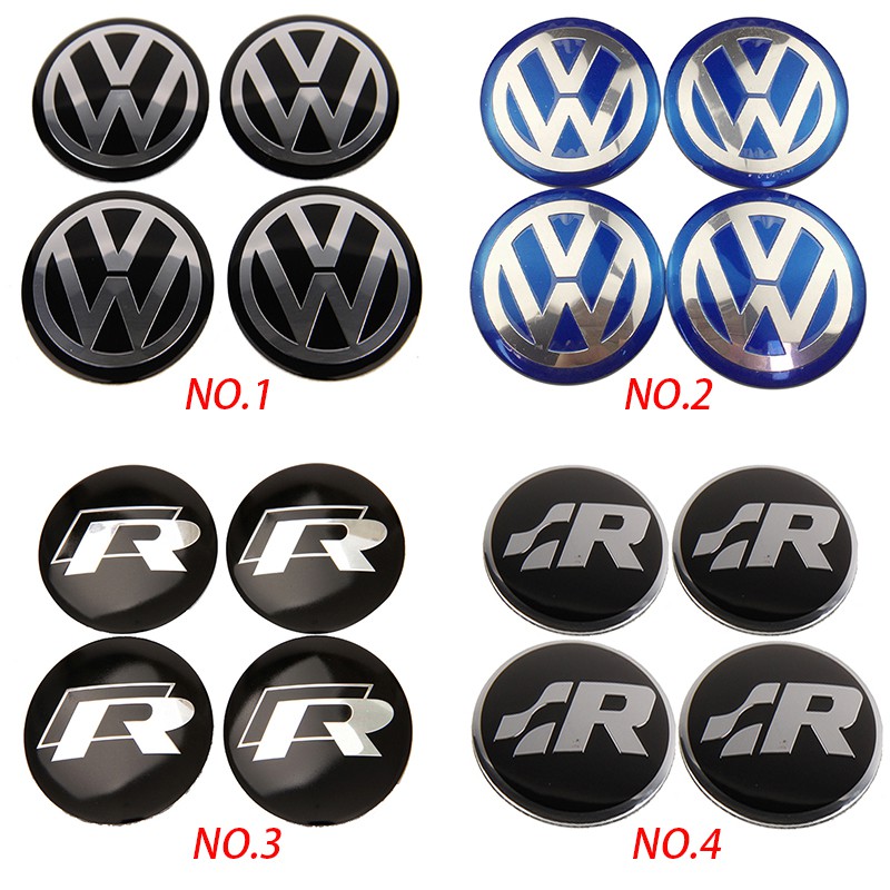 สติกเกอร์ติดล้อรถยนต์-เส้นผ่านศูนย์กลาง-56-มม-จำนวน-4-ชิ้น-สำหรับ-volkswagen