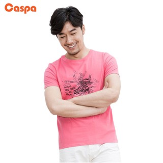 Caspa เสื้อยืดสกรีนลายนูน เสื้อคอกลมแขนสั้นผ้าฝ้าย ใส่ได้ทั้งผู้หญิงและผู้ชาย แฟชั่น วัยรุ่น - M356T