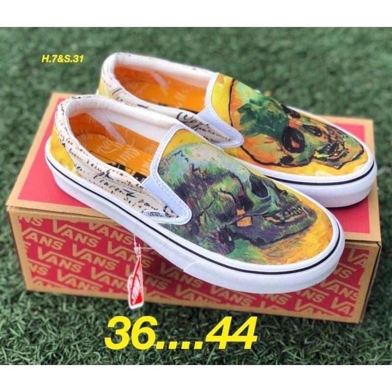 พร้อมกล่อง-vans-slip-on-กะโหลก-สินใหม่