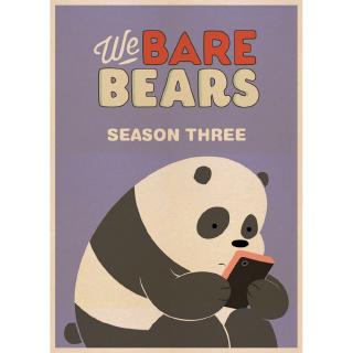 สติกเกอร์ติดผนังลายการ์ตูน We Bare Bears สําหรับตกแต่งบ้าน