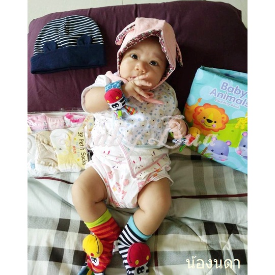 babybua-ตุ๊กตาข้อมือและถุงเท้าเสริมพัฒนาการ-พร้อมส่ง-foot-finder-and-wrist-rattle-set-ของเล่นเสริมพัฒนาการ