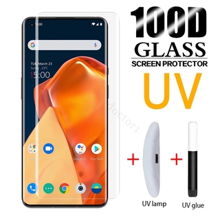 ฟิล์มกระจกกาว UV รุ่นใหม่ล่าสุด แบบจอโค้ง OnePlus 10 9 8 7 7T Pro 5G 4G 2022