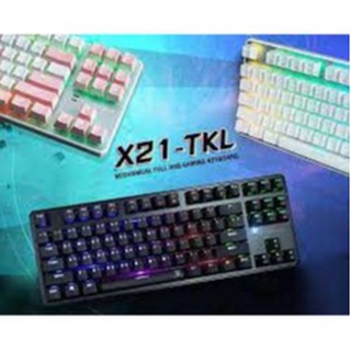 ภาพขนาดย่อของสินค้า(TH) Nubwo X21-TKL Full RGB Mechanical TKL GamingKeyboard คีย์บอร์ดเกมมิ่ง แมคคานิค .
