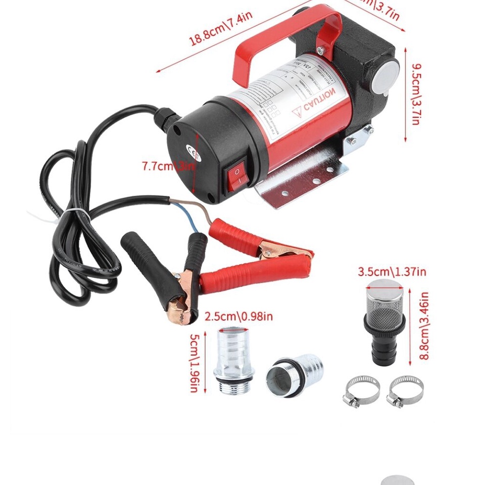 ปั๊มติ๊ก-ปั๊มดีเซล-ปั๊มดูดน้ำมัน-ต่อพ่วงแบตเตอรี่-12v-24-dc-diesel-transfer-pump-40l-นาที-12-24v-ปั๊มติ๊ก