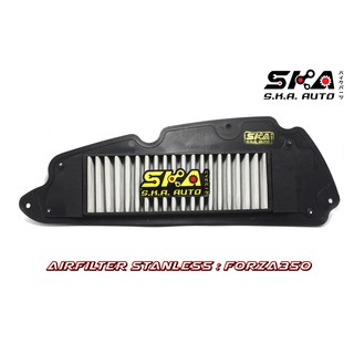 SKA. Airfilter กรองสแตนเลส สำหรับ  Forza350 2020 ตรงรุ่น เกรดพรีเมี่ยม ขับสนุก รอบมา บิดติดมือ!!