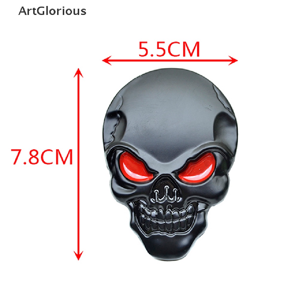 สติกเกอร์โลหะ-รูปหัวกะโหลก-3d-สําหรับติดตกแต่งรถยนต์