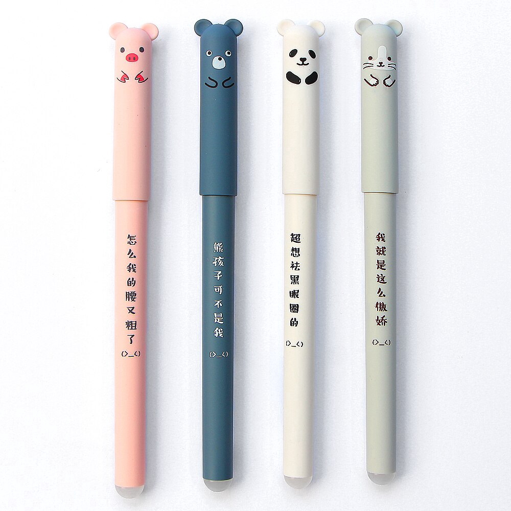ปากกาเจลลายการ์ตูนสัตว์หมีแพนด้า-0-35-มม-4-ชิ้น-ชุด