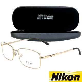 Nikon แว่นตา รุ่น 1402 C-1 สีทอง กรอบแว่นตา Eyeglass frame ( สำหรับตัดเลนส์ ) วัสดุ สเตนเลสสตีล ขาสปริง เบาสวมไส่สบาย