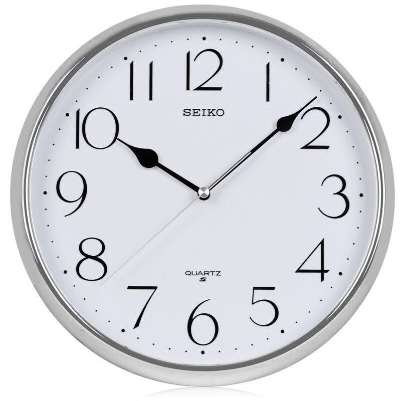 นาฬิกาแขวนไซโกของแท้รุ่นqxa001sหน้าปัดสีขาวขอบสีเงินระบบเดินกระตุกมีรับประกับ1ปี