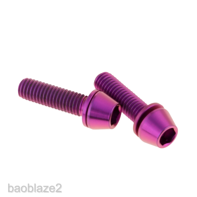 baoblaze2-pack-2-titanium-m5-bolts-cycling-bike-stem-tapered-head-screw-with-washer-gasket