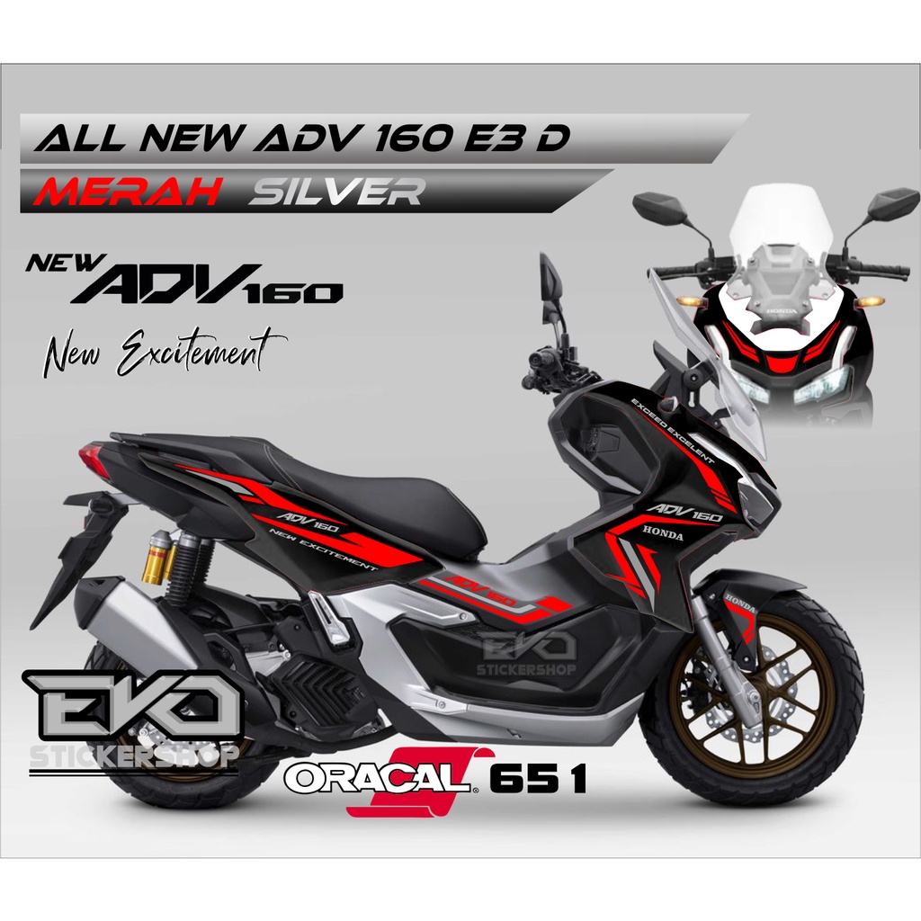 ADV 160 สติ๊กเกอร์สีดําตัด ADV Variation Sticker 2022 2023 2024 รหัส E3 ...