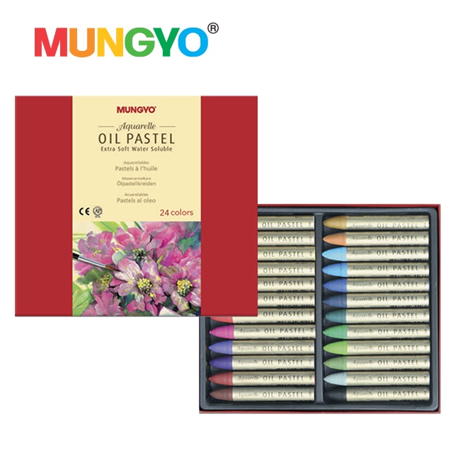 mungyo-oil-pastel-ระบายน้ำ-12สี-watersoluble-oil-pastels