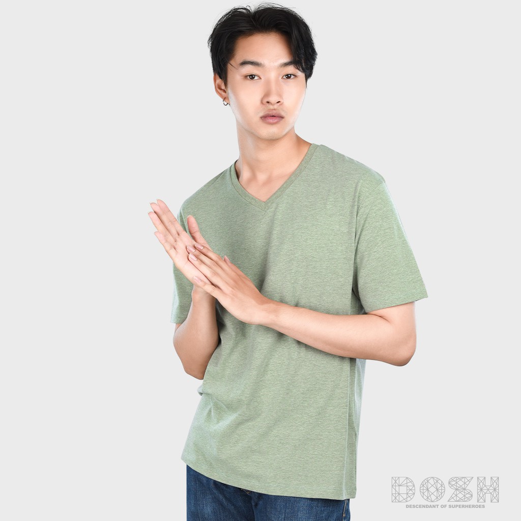 dosh-basic-t-shirts-เสื้อยืดคอวี-สีเขียว-fumt5002-lg