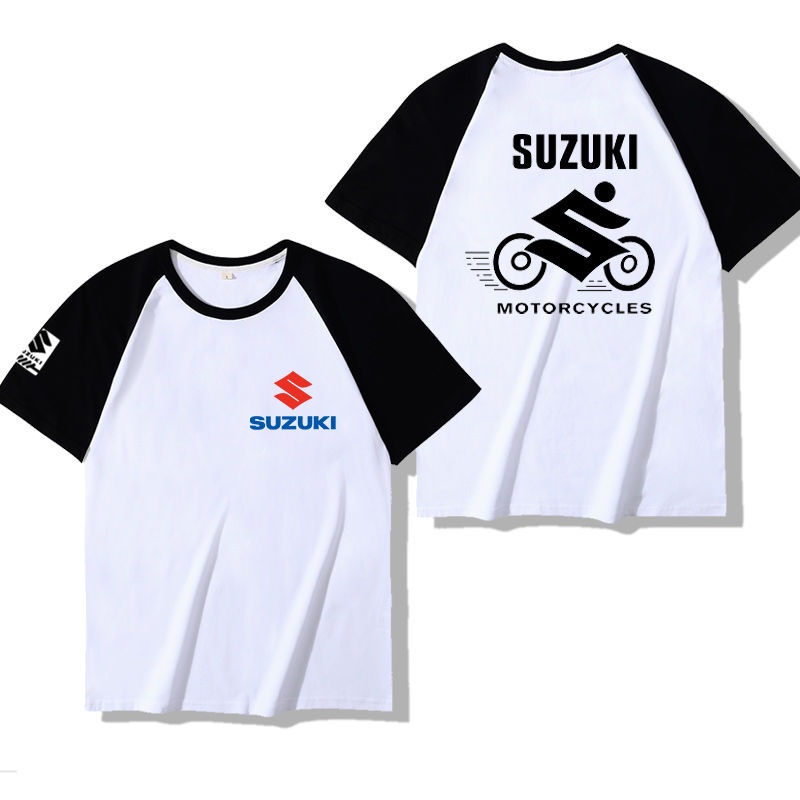 ขายดีsuzuki-samurai-hayabusa-รถจักรยานยนต์แขนสั้นเสื้อยืดผู้ชายและผู้หญิงคนรักจักรยาน-heavy-รถจักรยานยนต์ผ้าฝ้ายครึ่ง-s