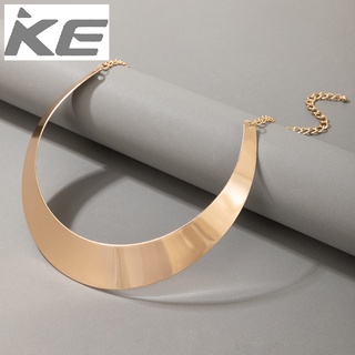 Jewelry Punk Metal Exaggerated Gold Half Circle Choker Necklace Choker for girls for women low