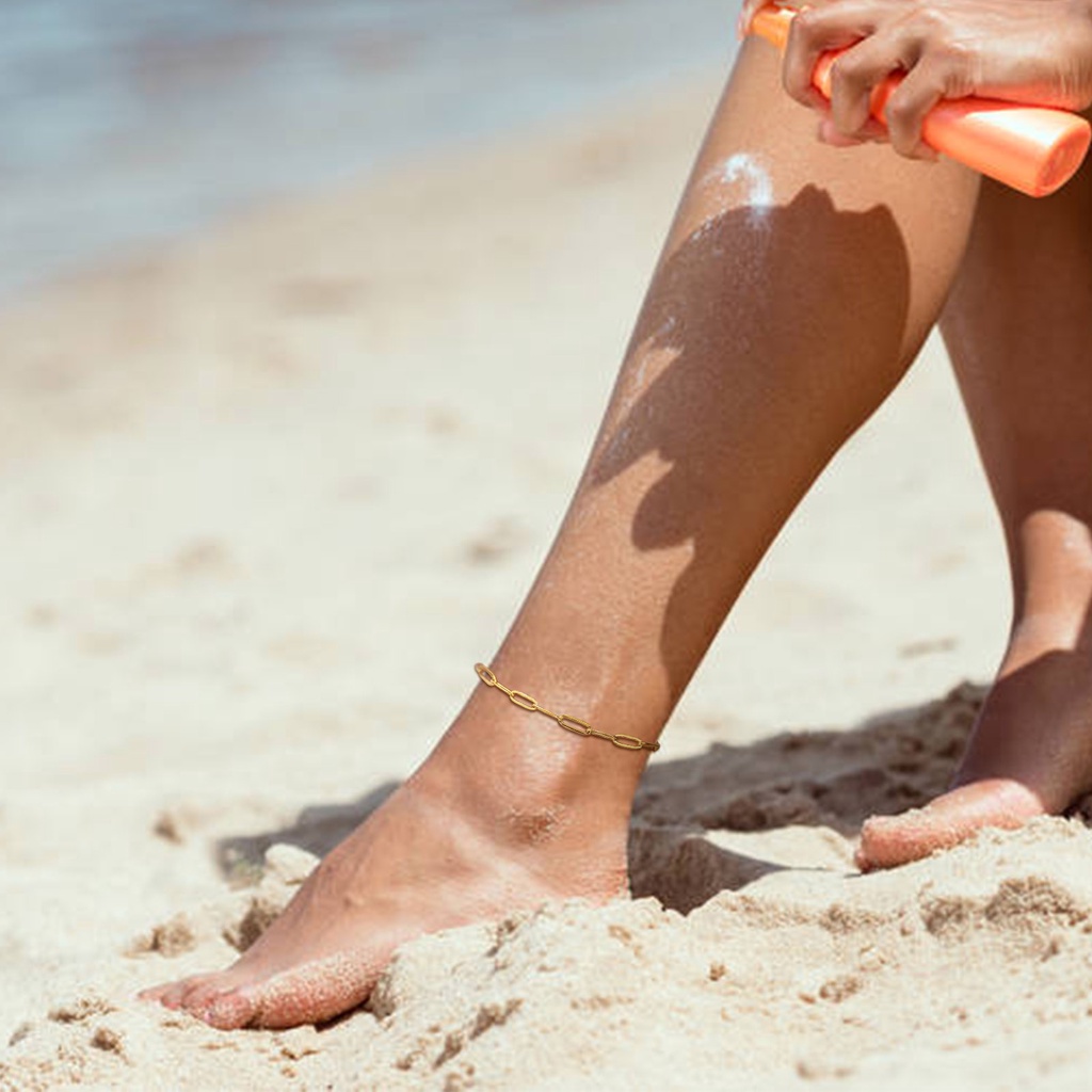 ราคาและรีวิวVnox สร้อยข้อเท้า สเตนเลส สีทอง คลาสสิก สําหรับผู้หญิง เครื่องประดับชายหาด ฤดูร้อน
