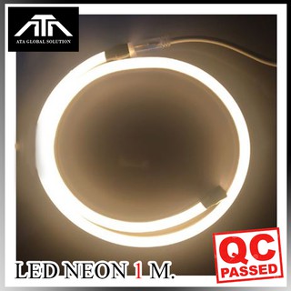LED NEON แบ่งขาย  ( สีวอม ) LED 220 V พร้อมหัวต่อใช้งาน ( 1 เมตร )