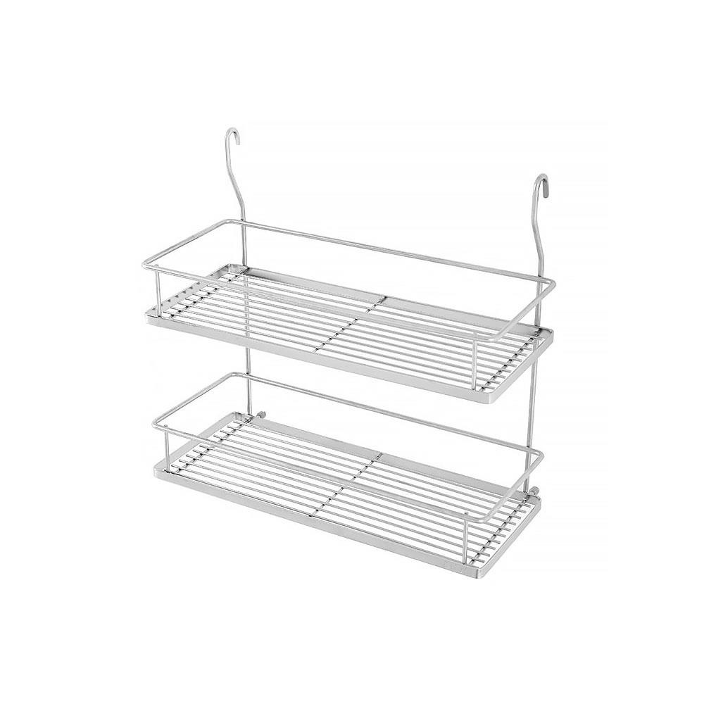 ชุดตะแกรงแขวนสเตนเลส 2 ชั้น BRISK W02 44 ซม.KITCHEN RACK BRISK W02 44CM ...