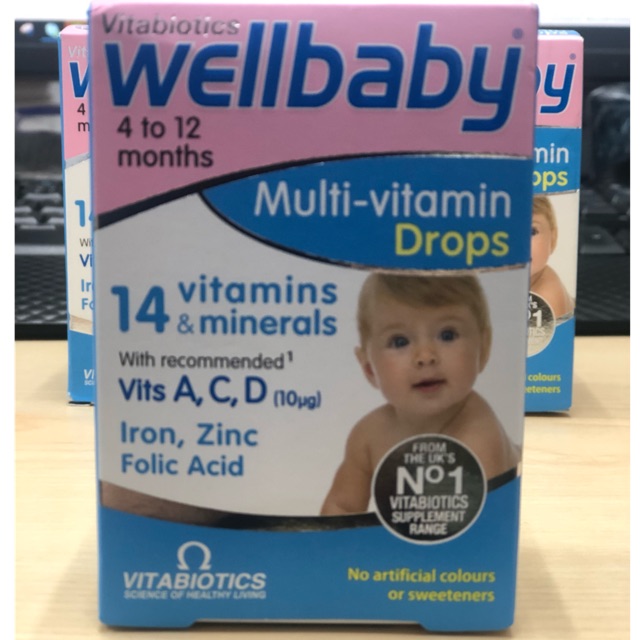 ภาพหน้าปกสินค้าWellbaby Multi-vitamin Drops เป็นวิตามินรวมเด็กเข้มข้น อันดับ 1 ในอังกฤษ โดยแพทย์ UK