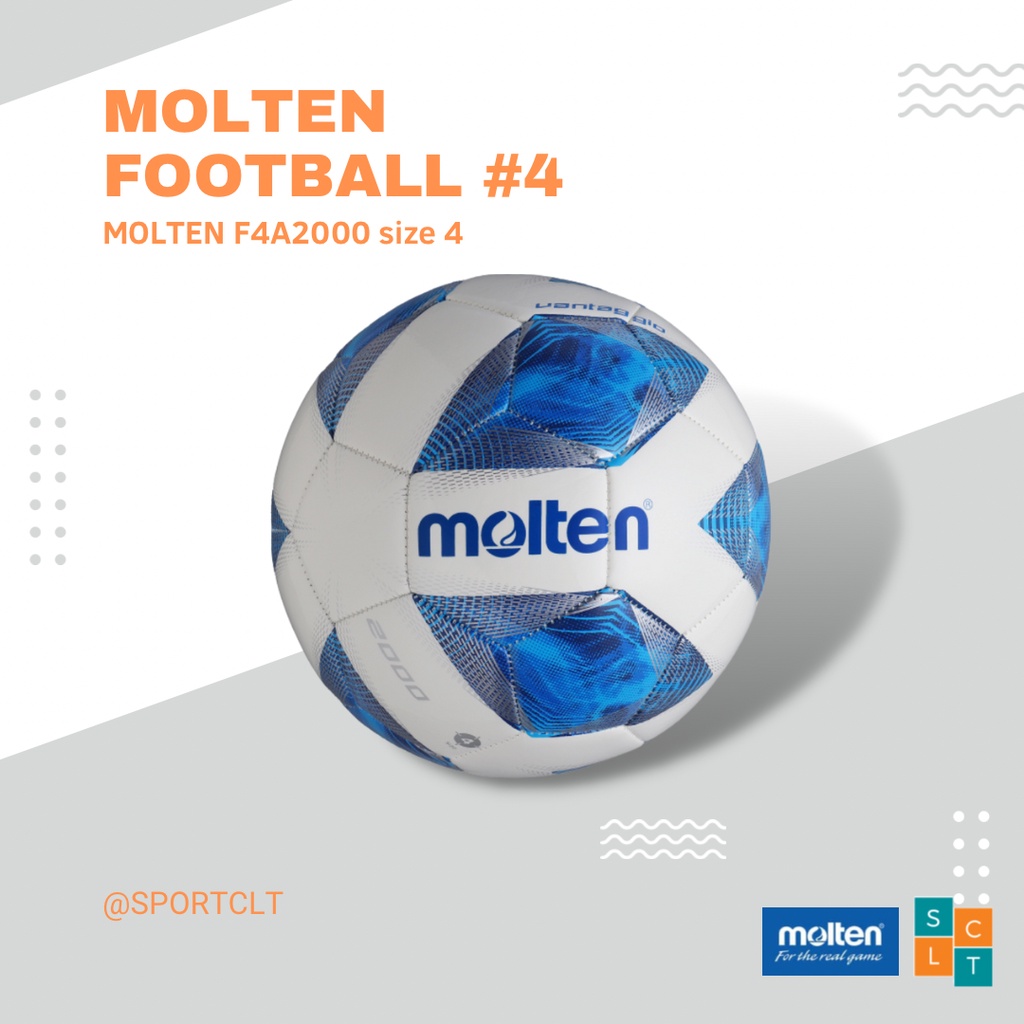 ภาพหน้าปกสินค้าMOLTEN ฟุตบอลหนังเย็บ TPU รุ่น F4A2000 เบอร์ 4