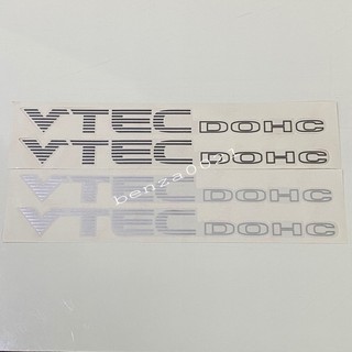 สติ๊กเกอร์* VTEC DOHC งานพิมพ์ ติดข้างประตู HONDA (ราคาต่อคู่ มี 2 ชิ้น )