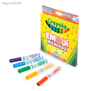 ✉Crayola สีเมจิกปั๊มลายล้างออกได้10แท่ง