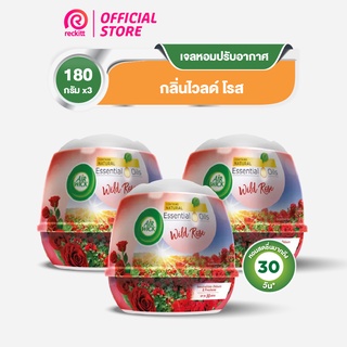 Airwick Gel [แพ็ค 3] แอร์วิค เจลหอมระเหย เจลปรับอากาศ กลิ่นกุหลาบ 180กรัม