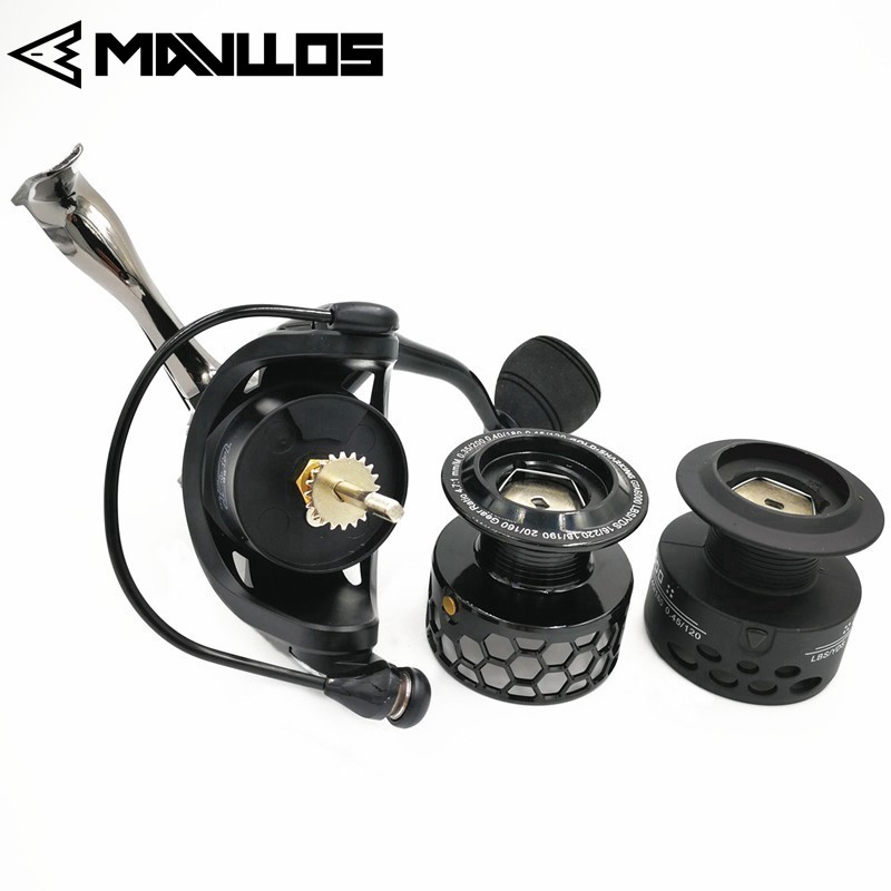 mavllos-รอกหมุนตกปลา-5-10-กก-15-bb-rasio-5-5-1-1000-7000-dengan-2-spools