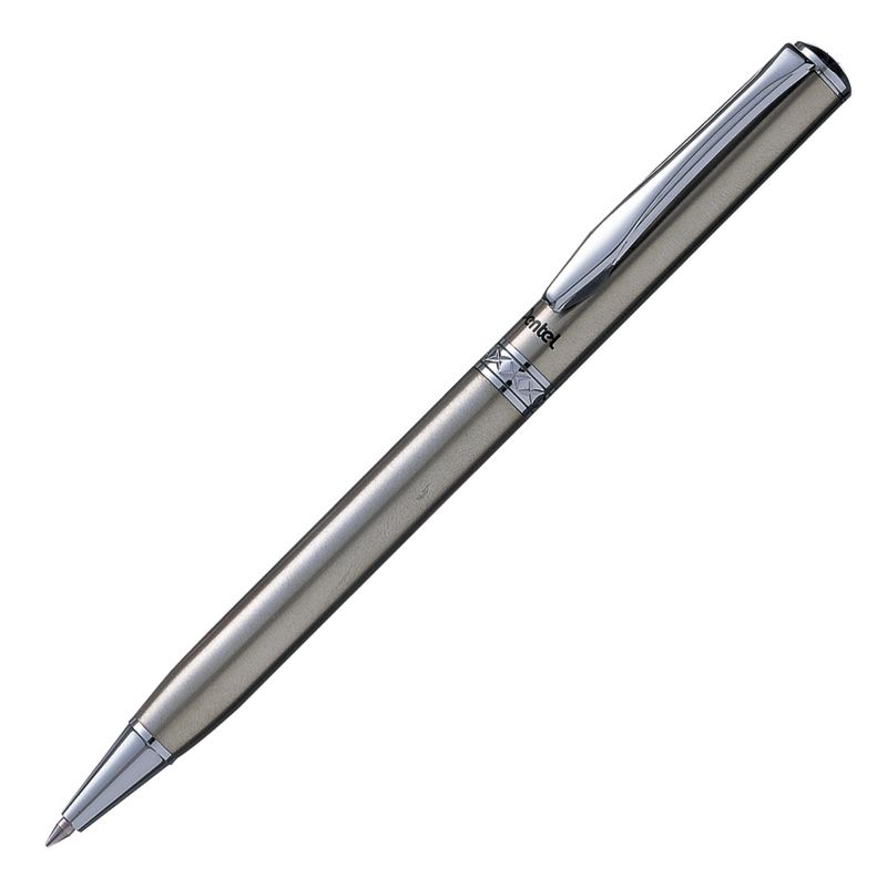 pentel-ปากกาลูกลื่น-รุ่น-b810-c-0-8มม-ด้ามสีเงิน