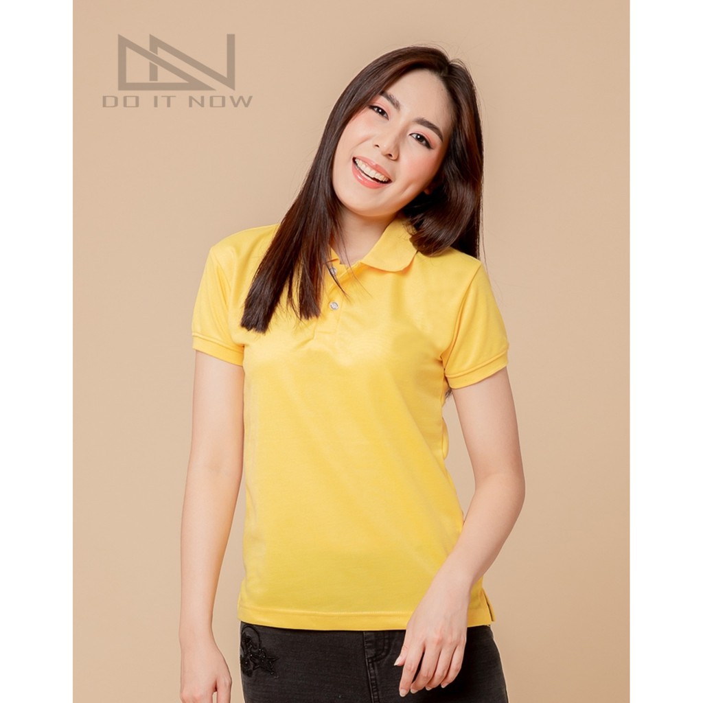 เสื้อโปโลแขนจั๊ม-สีเหลือง-หญิง-by-doitnow-สินค้าคุณภาพ-จากแห่งผลิตโดยตรง