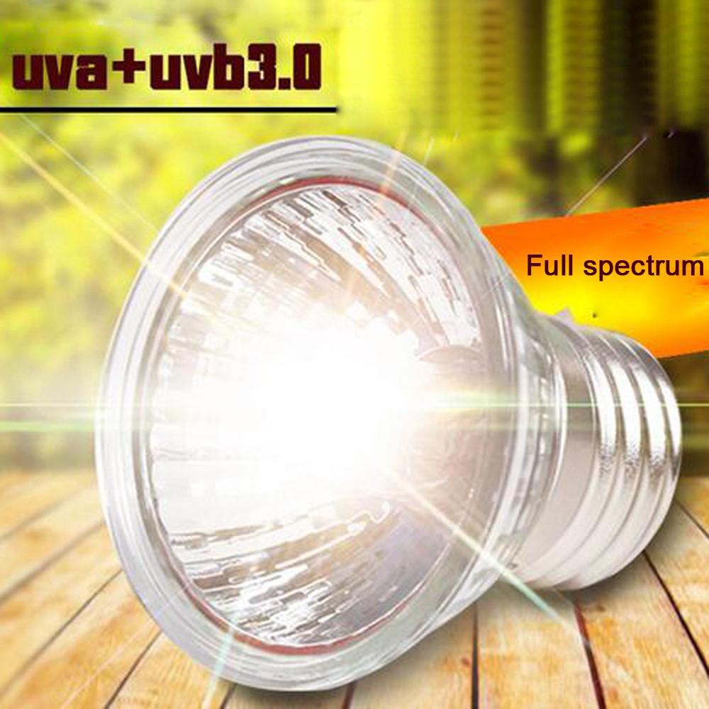 ไฟควบคุมอุณหภูมิเลี้ยงสัตว์ UVA+UVB 3.0 25/50/75W สำหรับสัตว์เลื้อยคลาน เต่า,กิ้งก่า,ครึ่งบกครึ่งน้ำ